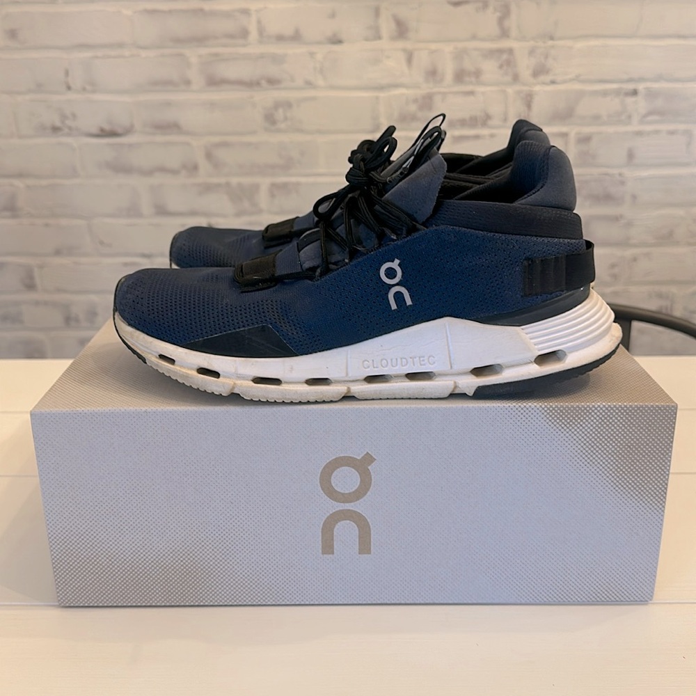 On Cloudnova Navy and White